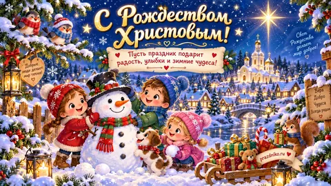 Открытка: Рождество Христово