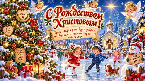 Открытка: Рождество Христово