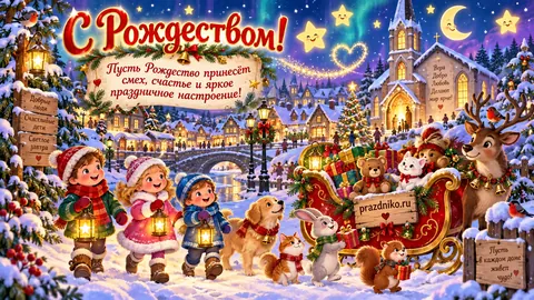 Открытка: Рождество Христово