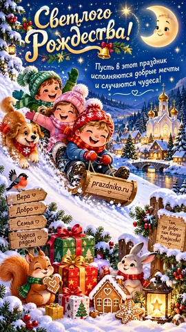 Открытка: Рождество Христово
