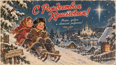 Открытка: Рождество Христово