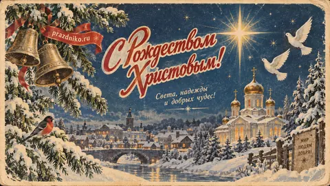 Открытка: Рождество Христово