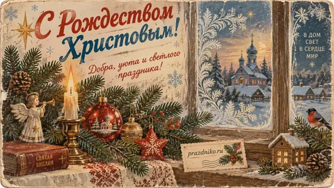 Открытка: Рождество Христово