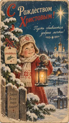 Открытка: Рождество Христово