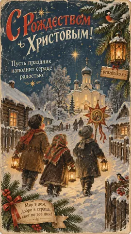Открытка: Рождество Христово