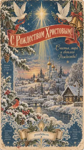 Открытка: Рождество Христово