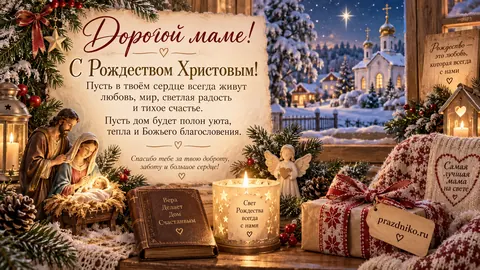 Открытка: Рождество Христово