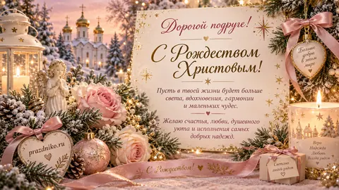 Открытка: Рождество Христово