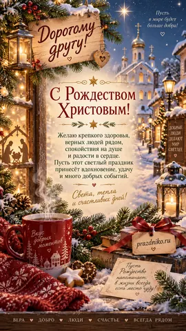 Открытка: Рождество Христово