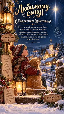Открытка: Рождество Христово