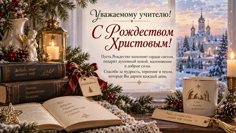 Открытка: Рождество Христово
