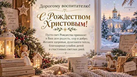 Открытка: Рождество Христово