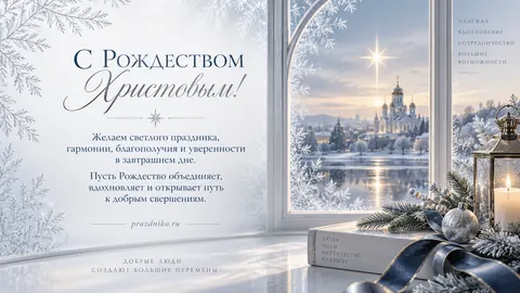 Открытка: Рождество Христово