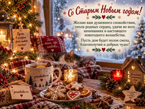 Открытка: Старый Новый год