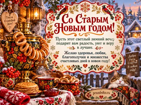 Открытка: Старый Новый год