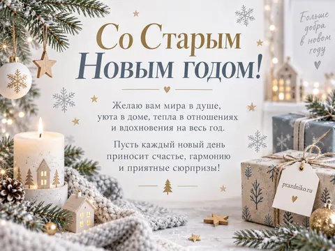 Открытка: Старый Новый год