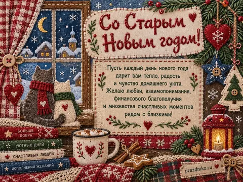 Открытка: Старый Новый год
