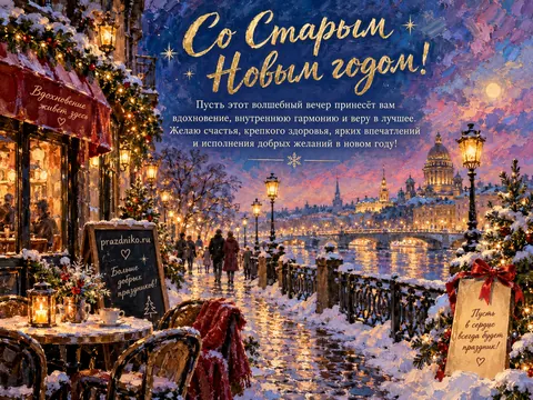 Открытка: Старый Новый год