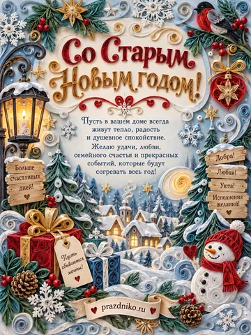 Открытка: Старый Новый год