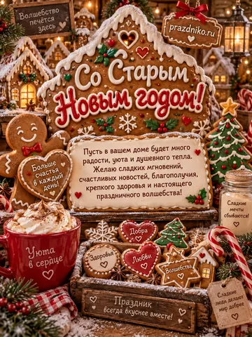Открытка: Старый Новый год