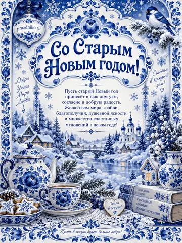 Открытка: Старый Новый год