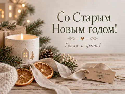 Открытка: Старый Новый год
