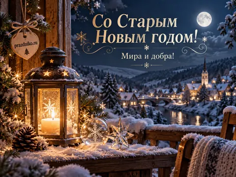 Открытка: Старый Новый год