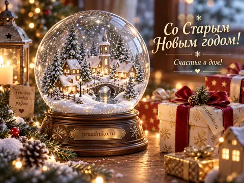 Открытка: Старый Новый год