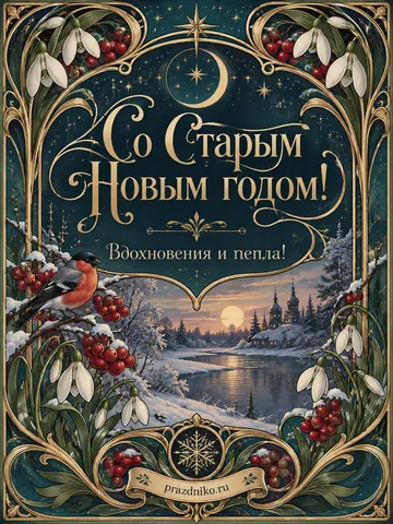 Открытка: Старый Новый год