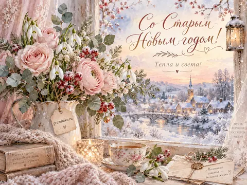 Открытка: Старый Новый год