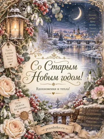 Открытка: Старый Новый год