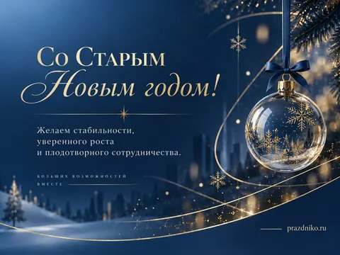 Открытка: Старый Новый год