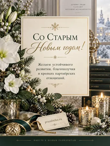 Открытка: Старый Новый год
