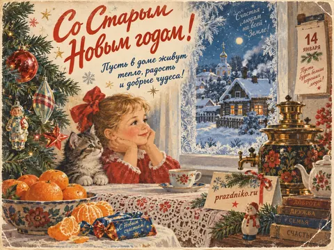 Открытка: Старый Новый год