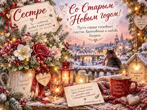 Открытка: Старый Новый год
