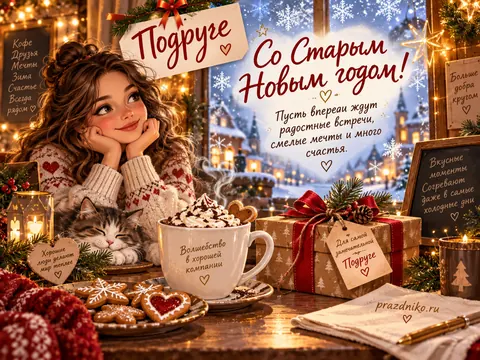 Открытка: Старый Новый год
