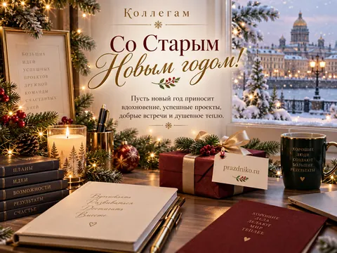 Открытка: Старый Новый год