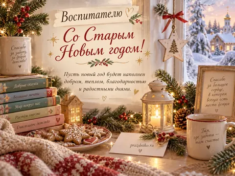 Открытка: Старый Новый год