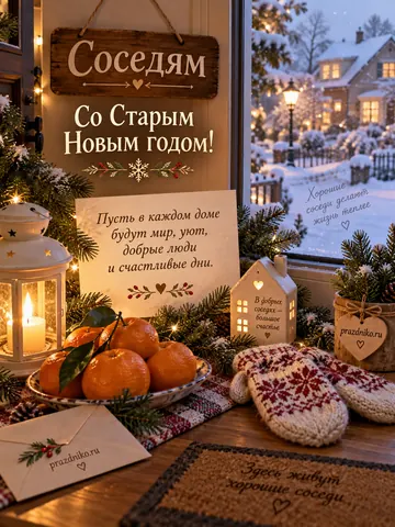 Открытка: Старый Новый год