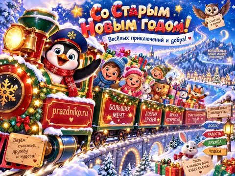 Открытка: Старый Новый год