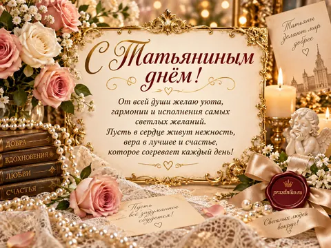 Открытка: Татьянин день