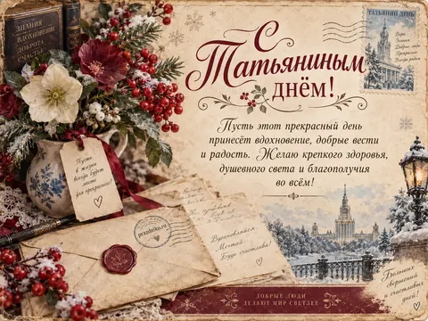 Открытка: Татьянин день