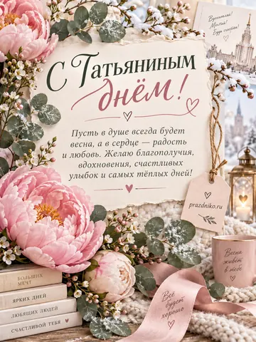 Открытка: Татьянин день