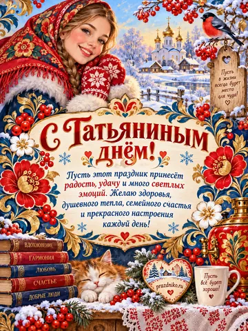 Открытка: Татьянин день
