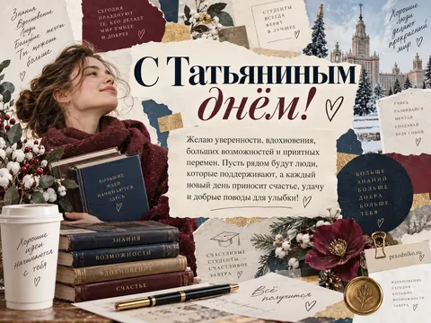 Открытка: Татьянин день
