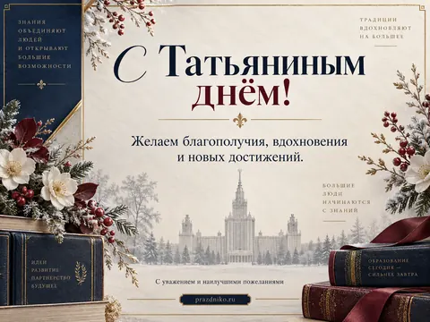Открытка: Татьянин день