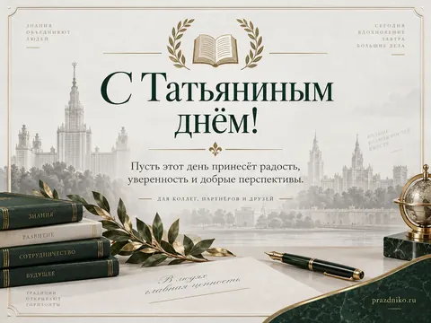 Открытка: Татьянин день