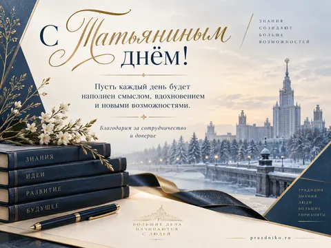 Открытка: Татьянин день