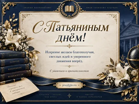 Открытка: Татьянин день