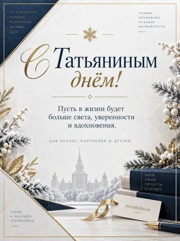 Открытка: Татьянин день